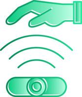 Hand Sensor Gradient Slip Icon vector