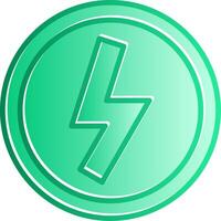 Lightning Gradient Slip Icon vector