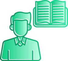 Lifelong Learning Gradient Slip Icon vector