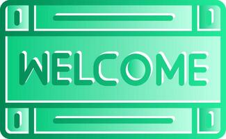 Welcome Gradient Slip Icon vector