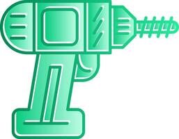 Power Drill Gradient Slip Icon vector