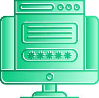 Password Gradient Slip Icon vector