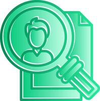 Search Employee Gradient Slip Icon vector
