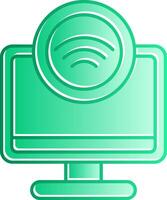 Internet Access Gradient Slip Icon vector