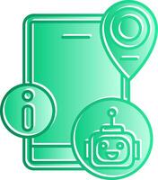 Virtual Assistant Gradient Slip Icon vector
