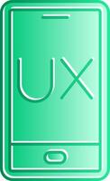 Ux Design Gradient Slip Icon vector