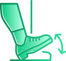 Toe Drop Gradient Slip Icon vector