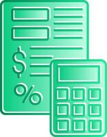 Expense Calculation Gradient Slip Icon vector