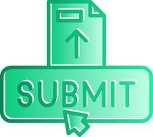Submit Gradient Slip Icon vector