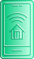 Smart Home Monitoring Gradient Slip Icon vector
