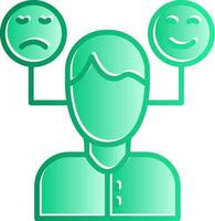 Emotions Gradient Slip Icon vector