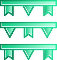 Garlands Gradient Slip Icon vector