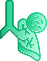 Germs In Lungs Gradient Slip Icon vector