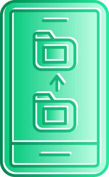 Files Exchange Gradient Slip Icon vector