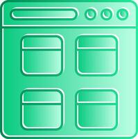 Webpage Gradient Slip Icon vector