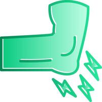 Elbow Pain Gradient Slip Icon vector