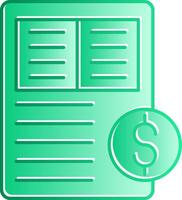 Bookkeeper Gradient Slip Icon vector