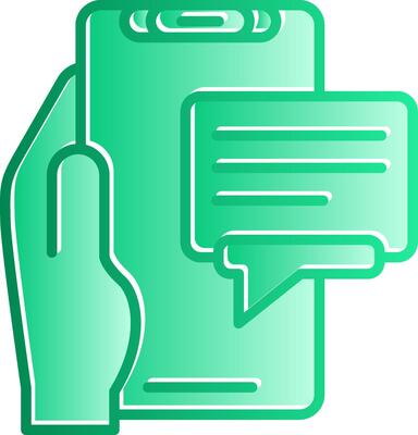 Message Gradient Slip Icon
