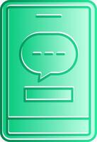 Phone Message Gradient Slip Icon vector