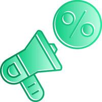 Promotion Gradient Slip Icon vector