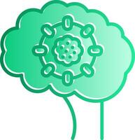 Brain Tumor Gradient Slip Icon vector