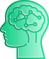 Neural Circuit Gradient Slip Icon vector