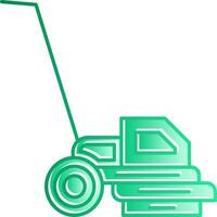 Lawn Mover Gradient Slip Icon vector