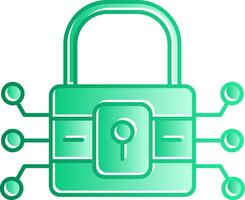 Lock Gradient Slip Icon vector