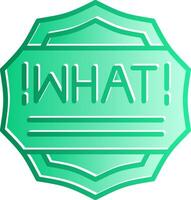 What Gradient Slip Icon vector
