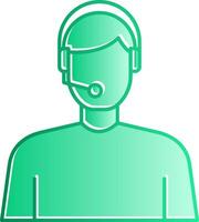 Virtual Assistant Gradient Slip Icon vector