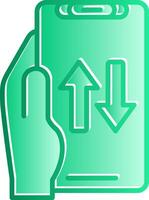 Sharing Gradient Slip Icon vector