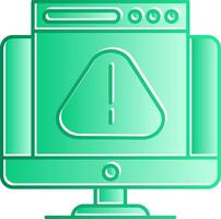 Web Alert Gradient Slip Icon vector