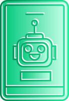 Ai Assistant Gradient Slip Icon vector