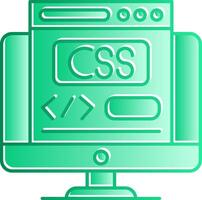 Css Gradient Slip Icon vector