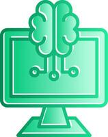 Artificial Intelligence Gradient Slip Icon vector