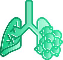 Bronchiectasis Gradient Slip Icon vector