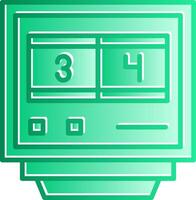 Lap Counters Gradient Slip Icon vector