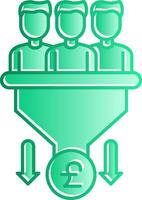 Sales PipeGradient Slip Gradient Slip Icon vector