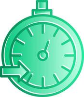 Pace Clock Gradient Slip Icon vector