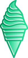 Ice Cream Gradient Slip Icon vector