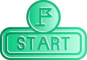 Start Gradient Slip Icon vector