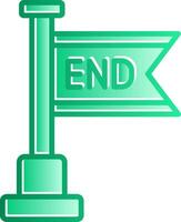 End Gradient Slip Icon vector