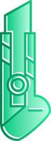 Utility Knife Gradient Slip Icon vector