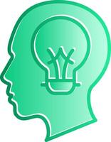 Visionary Mindset Gradient Slip Icon vector