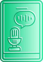 Voice Recognition Gradient Slip Icon vector