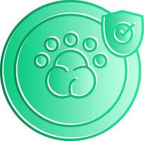 Guard Dog Gradient Slip Icon vector