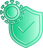 Immune System Gradient Slip Icon vector