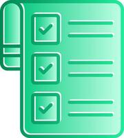 Checklist Gradient Slip Icon vector