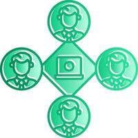 Remote Job Gradient Slip Icon vector