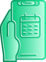 Calendar Gradient Slip Icon vector